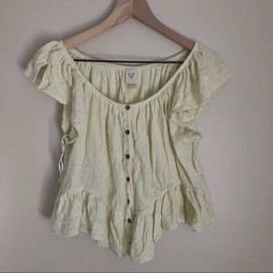 FREE PEOPLE we the free yellow top